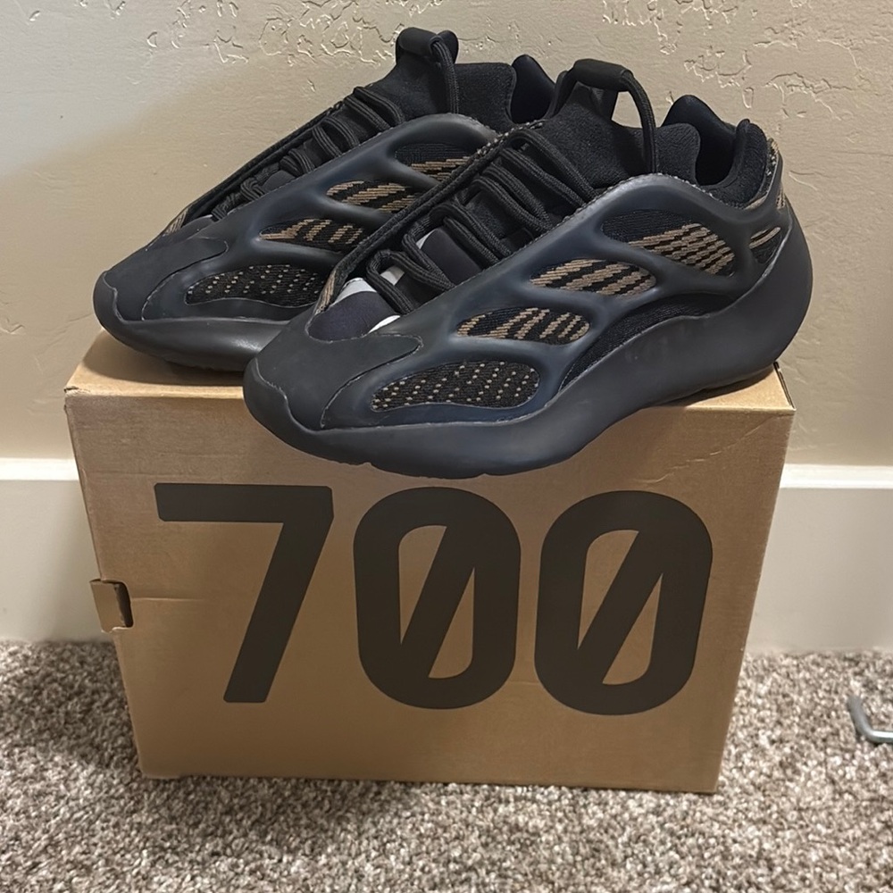 Yeezy Black Sneakers with Mesh Design